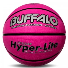 Buffalo Sports Hyper-Lite Cellular Rubber Basketball | Size 7 Neon Pink